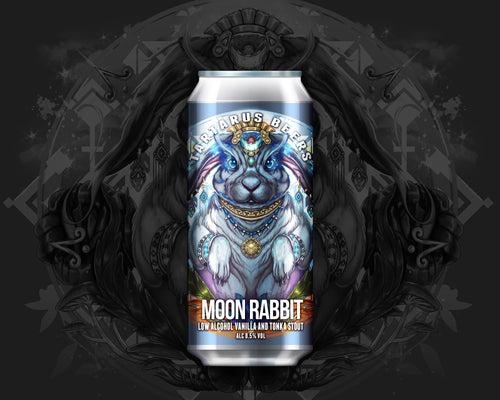 Tartarus MOON RABBIT - Tonka & Vanilla Stout - 0.5% - 440mL can Tartarus MOON RABBIT - Tonka & Vanilla Stout - 0.5% - 440mL can