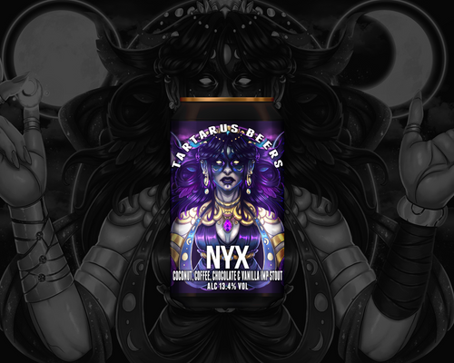 Tartarus NYX - Coconut, Coffee, Chocolate & Vanilla Stout - 13.4% - 330mL can Tartarus NYX - Coconut, Coffee, Chocolate & Vanilla Stout - 13.4% - 330mL can